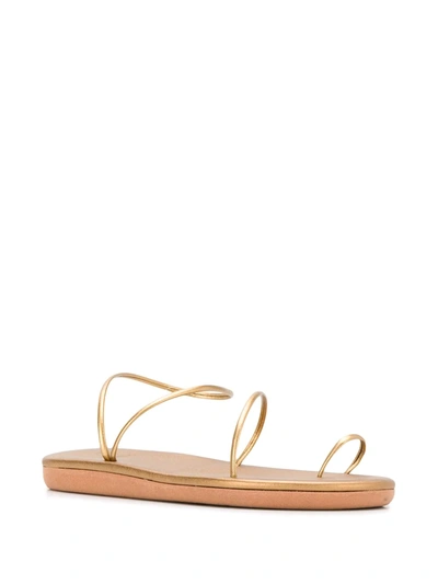 Ancient Greek Sandals Kansiz Metallic Toe-loop Sandals In Gold