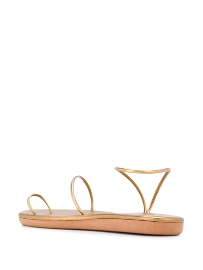 Shop Ancient Greek Sandals Kansiz Strappy Sandals In Gold