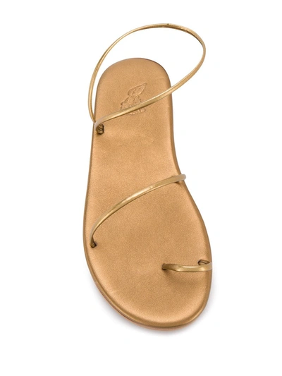 Ancient Greek Sandals Kansiz Metallic Toe-loop Sandals In Gold