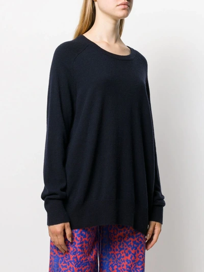 Shop Chinti & Parker Slouchy Cashmere Jumper In Blue