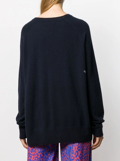 Shop Chinti & Parker Slouchy Cashmere Jumper In Blue