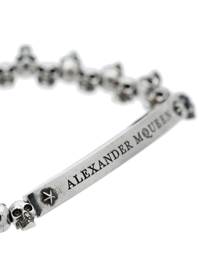 Shop Alexander Mcqueen Silver Mini Skull Bracelet