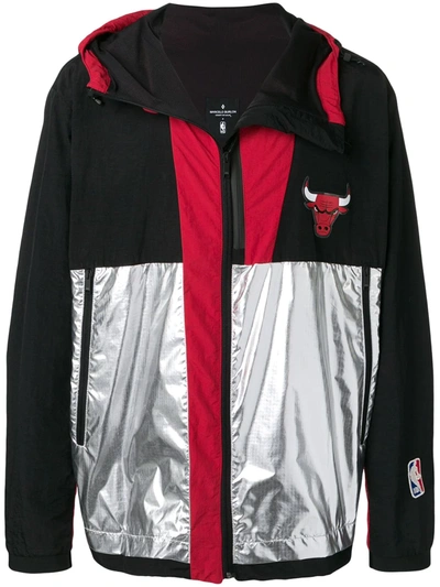 Marcelo Burlon County Of Milan Marcelo Burlon X Nba Bulls Windbreaker Jacket - Black In Black