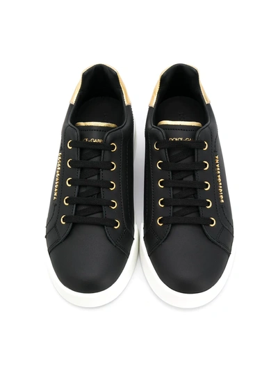 Shop Dolce & Gabbana Branded Sneakers In Black