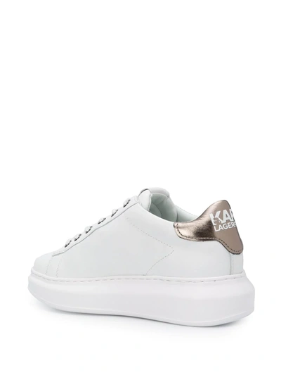 Shop Karl Lagerfeld Rue St-guillaume Kapri Leather Sneakers In White