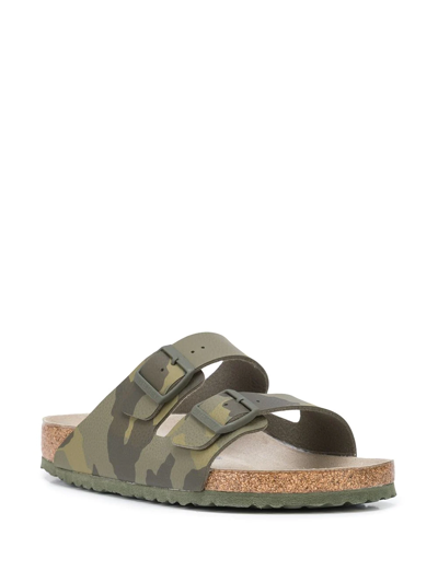 Shop Birkenstock Arizona Soft Footbed Sandals In Grün
