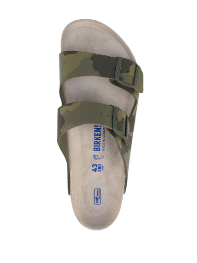 Shop Birkenstock Arizona Soft Footbed Sandals In Grün