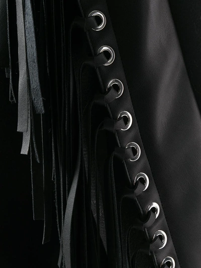 Shop Barbara Bui Fringe Embellished Jacket In Black