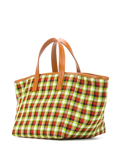 Shop La Doublej Mini Mama Tote In Green