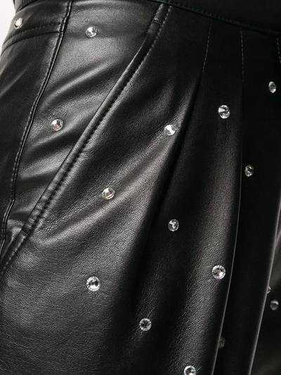 Shop Philosophy Di Lorenzo Serafini Embellished Leather Look Trousers In Black