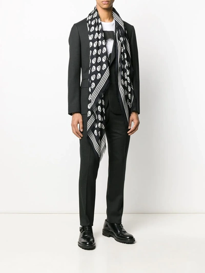 Shop Alexander Mcqueen Skull-print Scarf In Black