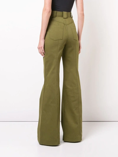 Shop Proenza Schouler Twill High Waisted Pants In Brown