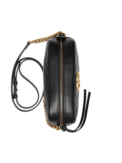 Shop Gucci Mini Gg Marmont Shoulder Bag In Black ,brown