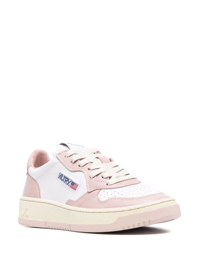 Autry Medalist Bi-color Leather Sneakers In White