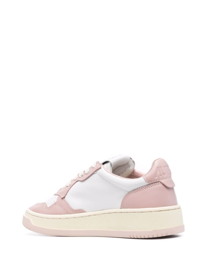 Autry Medalist Bi-color Leather Sneakers In White