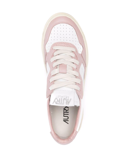 Autry Medalist Bi-color Leather Sneakers In White