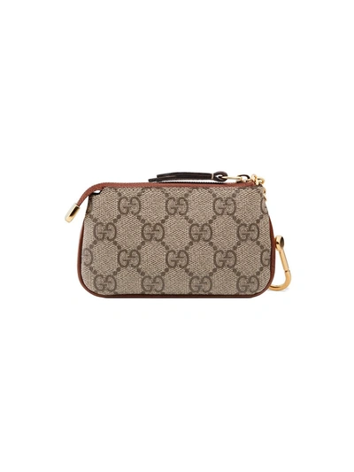 Shop Gucci Gg Supreme Key Case In Neutrals