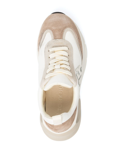 Tory Burch Sneakers Fortune Nylon Suede Leather In White