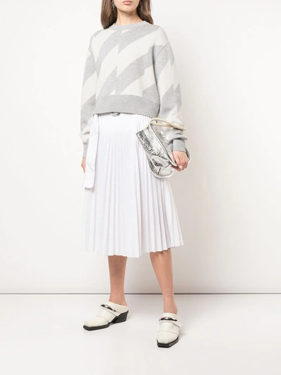 Shop Proenza Schouler Pswl Parachute Pleated Skirt In White