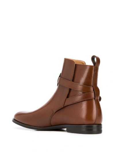 Scarosso Lara Buckled Ankle Boots In Brown