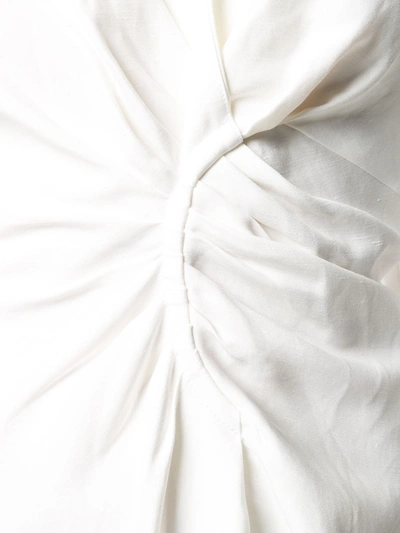 Shop Sandro Gathered Detail Shirt Dress In White