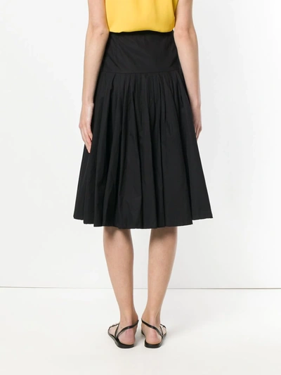 Pre-owned Dries Van Noten Belted Pleated Skirt In Black