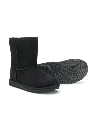 Ugg Fur Lined Boots In Black