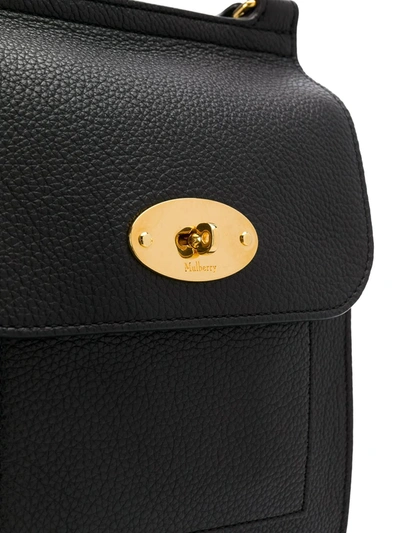 Shop Mulberry Small Antony N Shoulder Bag In Black