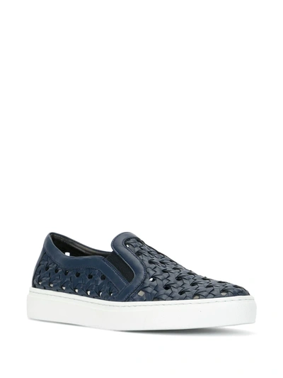 Shop Madison.maison 25mm Woven Sneakers In Blue