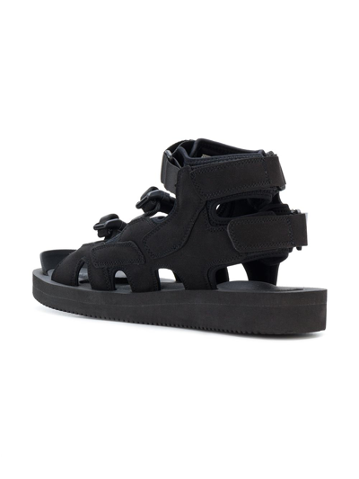 Shop Suicoke Buckle Detail Sandals In Black