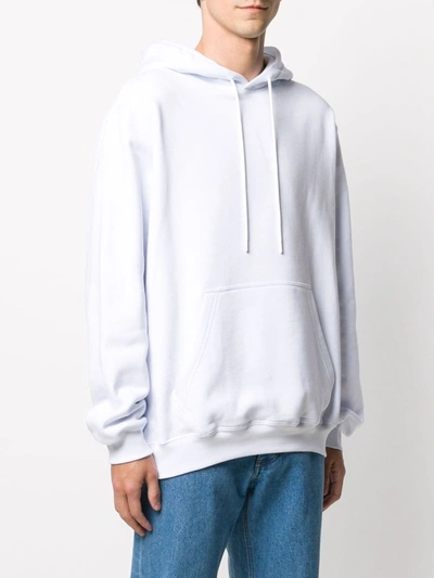 Msgm Logo-print Pullover Hoodie In White