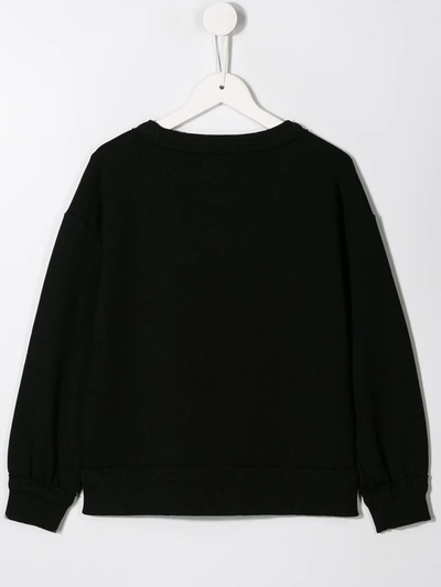 Shop Andorine Floral Print Sweatshirt In Black