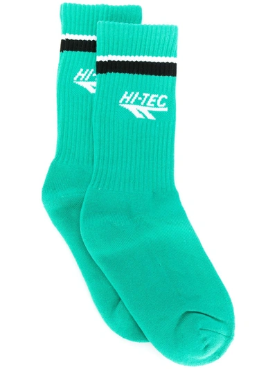 Shop Rassvet X Hi-tech Logo Socks In Green
