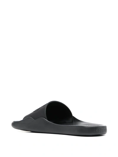 Kenzo Flats In Black Rubber/plasic In Black