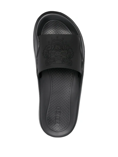 Kenzo Flats In Black Rubber/plasic In Black