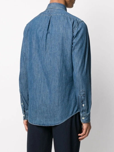 Polo Ralph Lauren Denim Sport Shirt In Blue