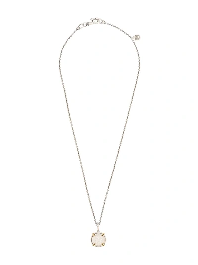 Shop John Varvatos Dime Pendant Necklace In Silver