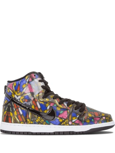 Shop Nike Dunk Hi Pro Sb Sneakers In Multicolour