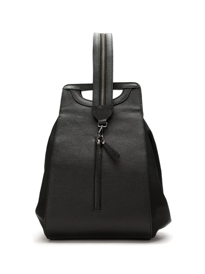 Shop Sarah Chofakian Multifuncional Leather Tote Bag In Black