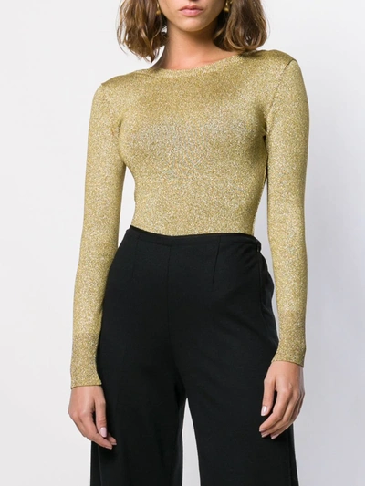 Shop Forte Forte Oro Knit Body In Gold