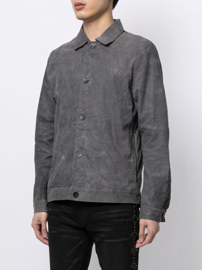 Shop Giorgio Brato Crinkled Leather Jacket In Black