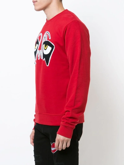 Shop Haculla Eyez Of Da World Sweatshirt In Red