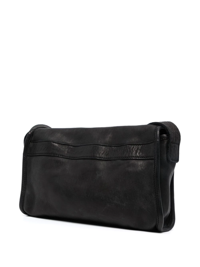 Shop Guidi Multi-pouch Leather Messenger Bag In Schwarz