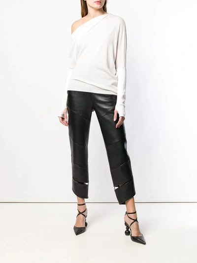Tom Ford Off The Shoulder Cashmere & Silk Sweater In White