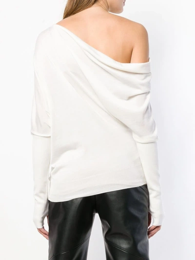 Tom Ford Off The Shoulder Cashmere & Silk Sweater In White