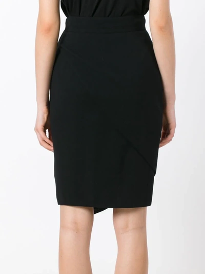 Pre-owned Gianfranco Ferre Vintage Asymmetric 1980 Skirt In Black