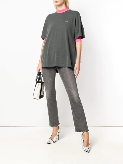 Shop Balenciaga Cocoon T-shirt In Grey