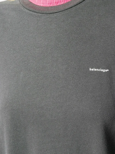 Shop Balenciaga Cocoon T-shirt In Grey