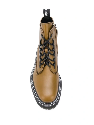 Shop Proenza Schouler Lace-up Ankle Boots In Fatigue
