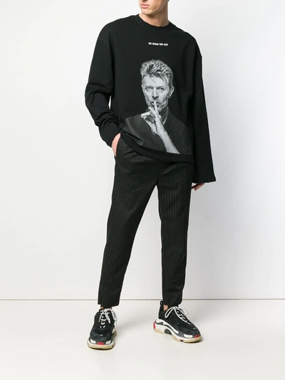 Shop Ih Nom Uh Nit David Bowie Print Sweatshirt In Black